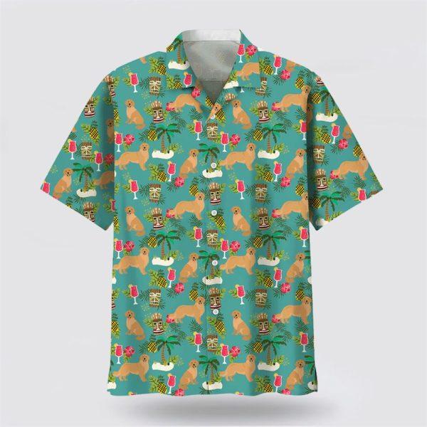 Golden Retriever Hawaiian Beach Hawaiian Shirt – Dog Lover Hawaiian Shirts