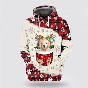 Golden Retriever In Snow Pocket Merry Christmas…