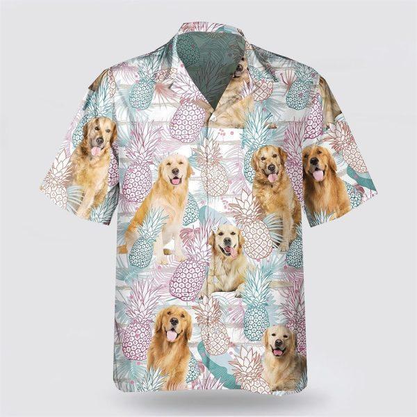 Golden Retriever Pineapple Pattern Hawaiian Shirt – Gift For Dog Lover