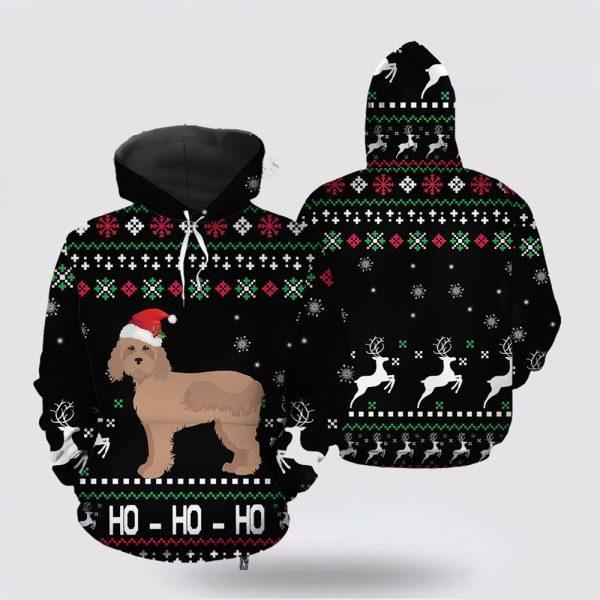 Goldendoodle Hohoho Christmas All Over Print 3D Hoodie – Pet Lover Christmas Hoodie