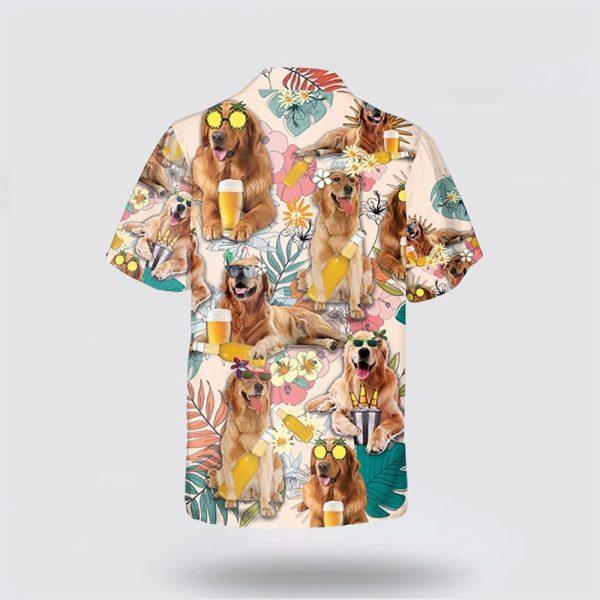 Goretriever Dog With Yellow Beer Tropic Pattern Hawaiian Shirt – Gift For Dog Lover