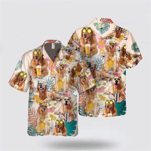 Goretriever Dog With Yellow Beer Tropic Pattern Hawaiian Shirt Gift For Dog Lover 3 bdnbow.jpg