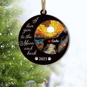 Great Dane Christmas Suncatcher Ornament – Christmas Ornaments Personalized Gift For Dog Lover