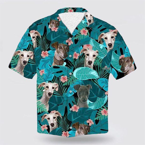 Greyhoun Dog On The Green Tropic Background Hawaiian Shirt – Pet Lover Hawaiian Shirts