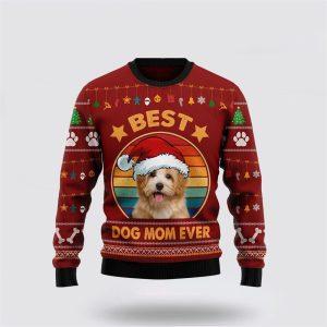 Havanese Best Dog Mom Ever Ugly Christmas…