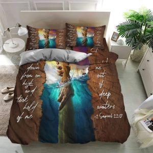 He Reached Down Bowed on High and Took Hold of Me Christian Quilt Bedding Set Christian Gift For Believers 2 dczhqi.jpg
