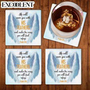 He Will Cover You With His Feathers Psalm 914 3 Stone Coasters Coasters Gifts For Christian 1 vxm5pg.jpg