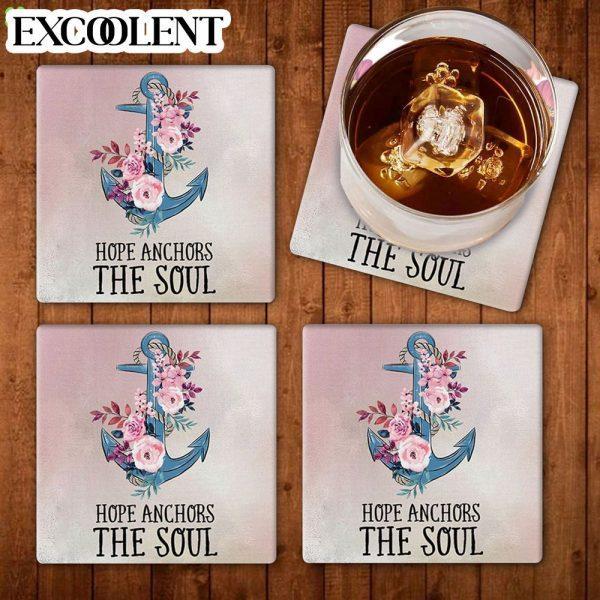 Hebrews 619 Hope Anchors The Soul Stone Coasters – Coasters Gifts For Christian