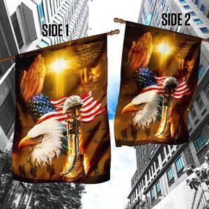 Home Of The Free Because Of The Brave Jesus Patriotism Flag 2