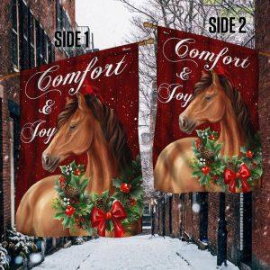 Horse Christmas Comfort And Joy Flag 2