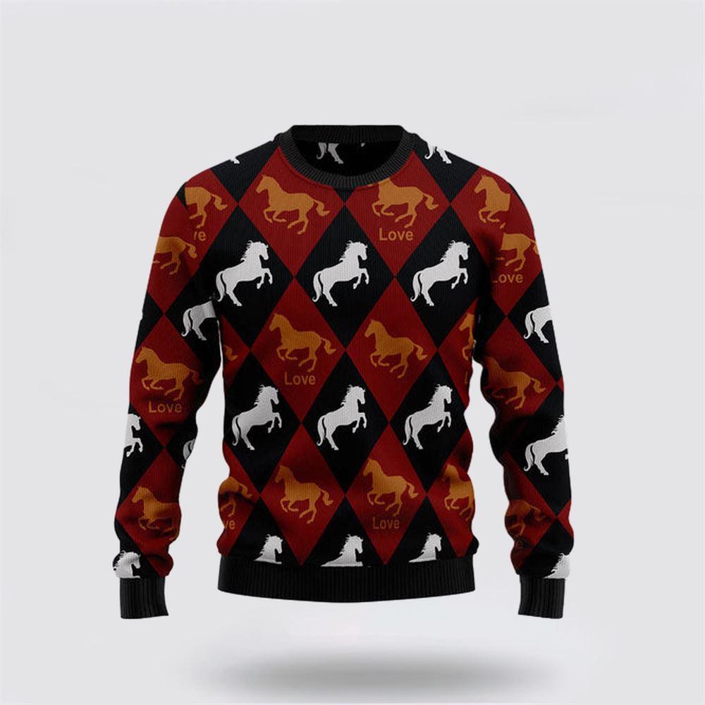 Horse Love Ugly Christmas Sweater – Sweater Gifts For Pet Lover Horse Love Ugly Christmas Sweater – Sweater Gifts For Pet Lover