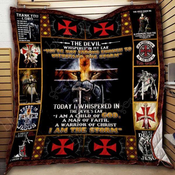 I Am A Child Of God A Man Of Faith A Warrior Of Christ Christian Quilt Blanket – Christian Gift For Believers