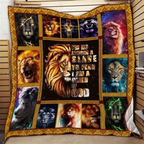 I Am A Child Of God  Lion Christian Quilt Blanket – Christian Gift For Believers