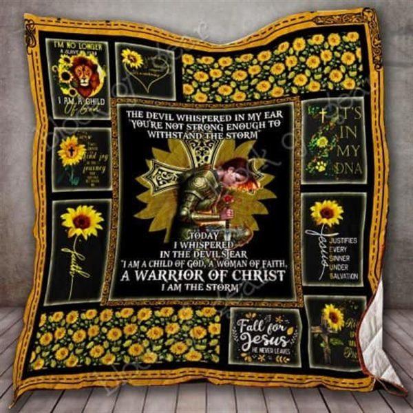 I Am A Warrior Of Christ Christian Quilt Blanket – Christian Gift For Believers