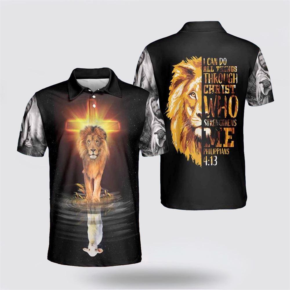 I Can Do All Things Lion Jesus Polo Shirts – Gifts For Christians I Can Do All Things Lion Jesus Polo Shirts – Gifts For Christians