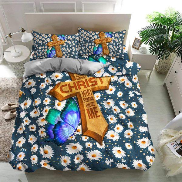 I Can Do All Things Through Christ Who Strengthens Me Christian Quilt Bedding Set – Christian Gift For Believers