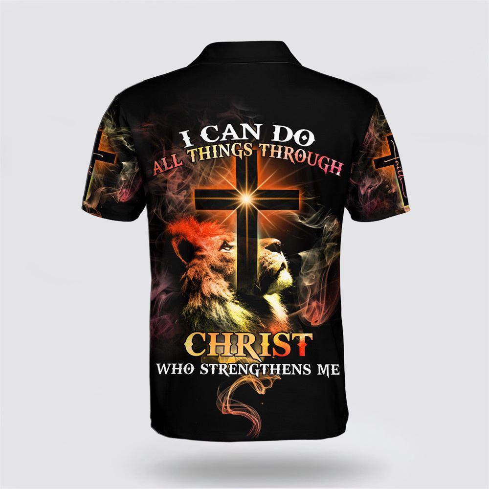 I Can Do All Things Through Christ Who Strengthens Me Lion Cross Polo Shirt – Gifts For Christians I Can Do All Things Through Christ Who Strengthens Me Lion Cross Polo Shirt – Gifts For Christians