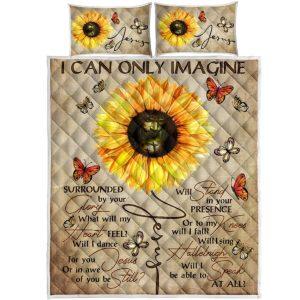 I Can Only Imagine Flower and Butterfly Christian Quilt Bedding Set Christian Gift For Believers 3 zwle5d.jpg