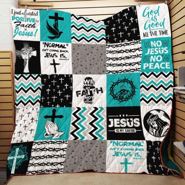 I Just Ested Positive For Faith In Jesus Christian Quilt Blanket – Gifts For Christians