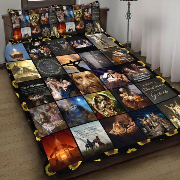 I Want a Christmas Christian Quilt Bedding Set – Christian Gift For Believers