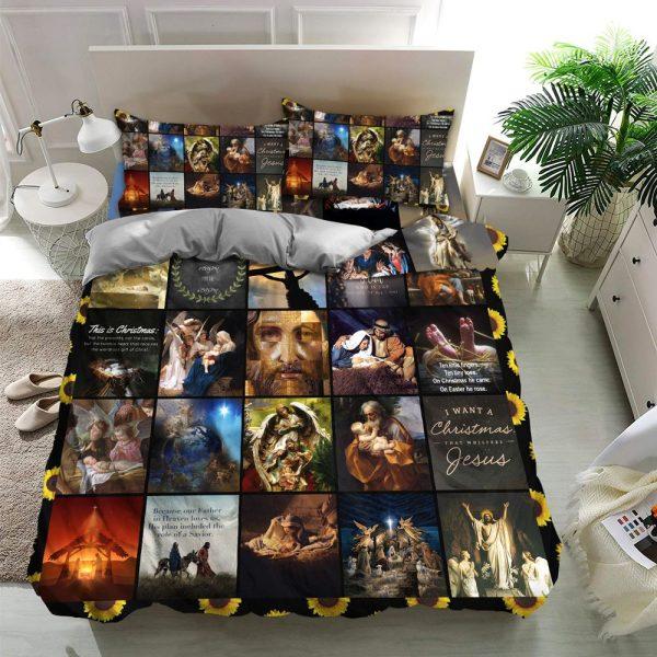 I Want a Christmas Christian Quilt Bedding Set – Christian Gift For Believers