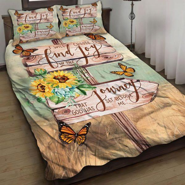 I Will Choose to Find Joy in the Christian Quilt Bedding Set – Christian Gift For Believers