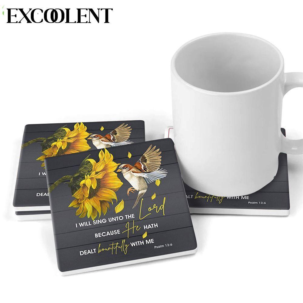 I Will Sing Unto The Lord Psalm 136 Kjv Stone Coasters – Coasters Gifts For Christian I Will Sing Unto The Lord Psalm 136 Kjv Stone Coasters – Coasters Gifts For Christian