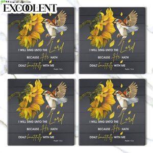 I Will Sing Unto The Lord Psalm 136 Kjv Stone Coasters Coasters Gifts For Christian 3 eoantj.jpg