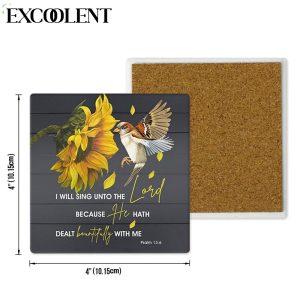 I Will Sing Unto The Lord Psalm 136 Kjv Stone Coasters Coasters Gifts For Christian 4 yqyjxz.jpg