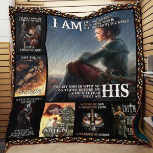 I m No Longer A Slave To Fear I m A Child Of God Christian Quilt Blanket Gifts For Christians 1 hequ6l.jpg