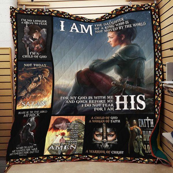 I’m No Longer A Slave To Fear,I’m A Child Of God Christian Quilt Blanket – Gifts For Christians