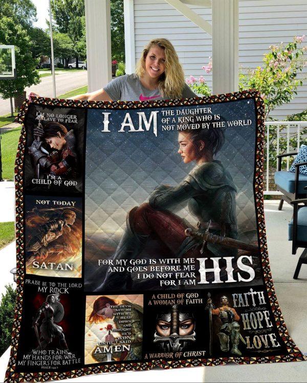 I’m No Longer A Slave To Fear,I’m A Child Of God Christian Quilt Blanket – Gifts For Christians