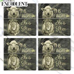 It Is Finished He Is Risen Stone Coasters Coasters Gifts For Christian 3 upkcrh.jpg