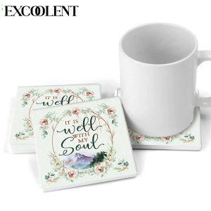 It Is Well With My Soul Floral Stone Coasters Coasters Gifts For Christian 2 xx2rb8.jpg