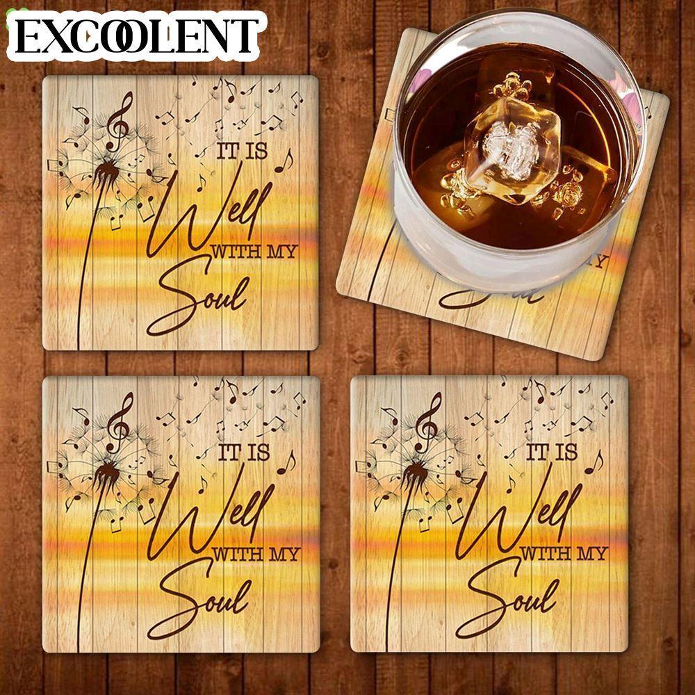 It Is Well With My Soul Stone Coasters – Coasters Gifts For Christian