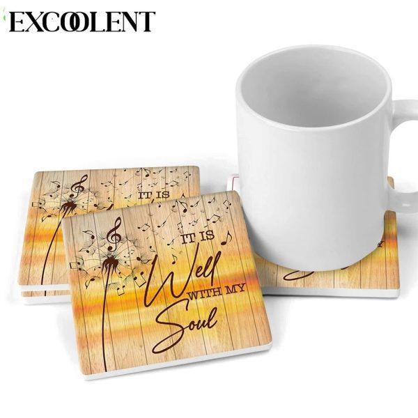 It Is Well With My Soul Stone Coasters – Coasters Gifts For Christian