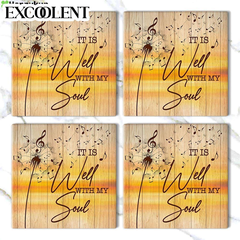 It Is Well With My Soul Stone Coasters – Coasters Gifts For Christian
