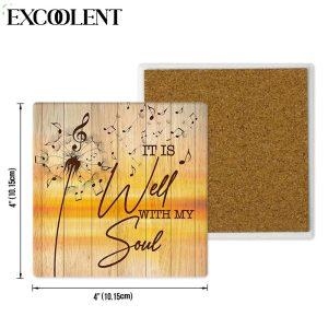 It Is Well With My Soul Stone Coasters Coasters Gifts For Christian 4 Tee