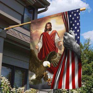 Jesus American Flag Jesus With Eagle –…