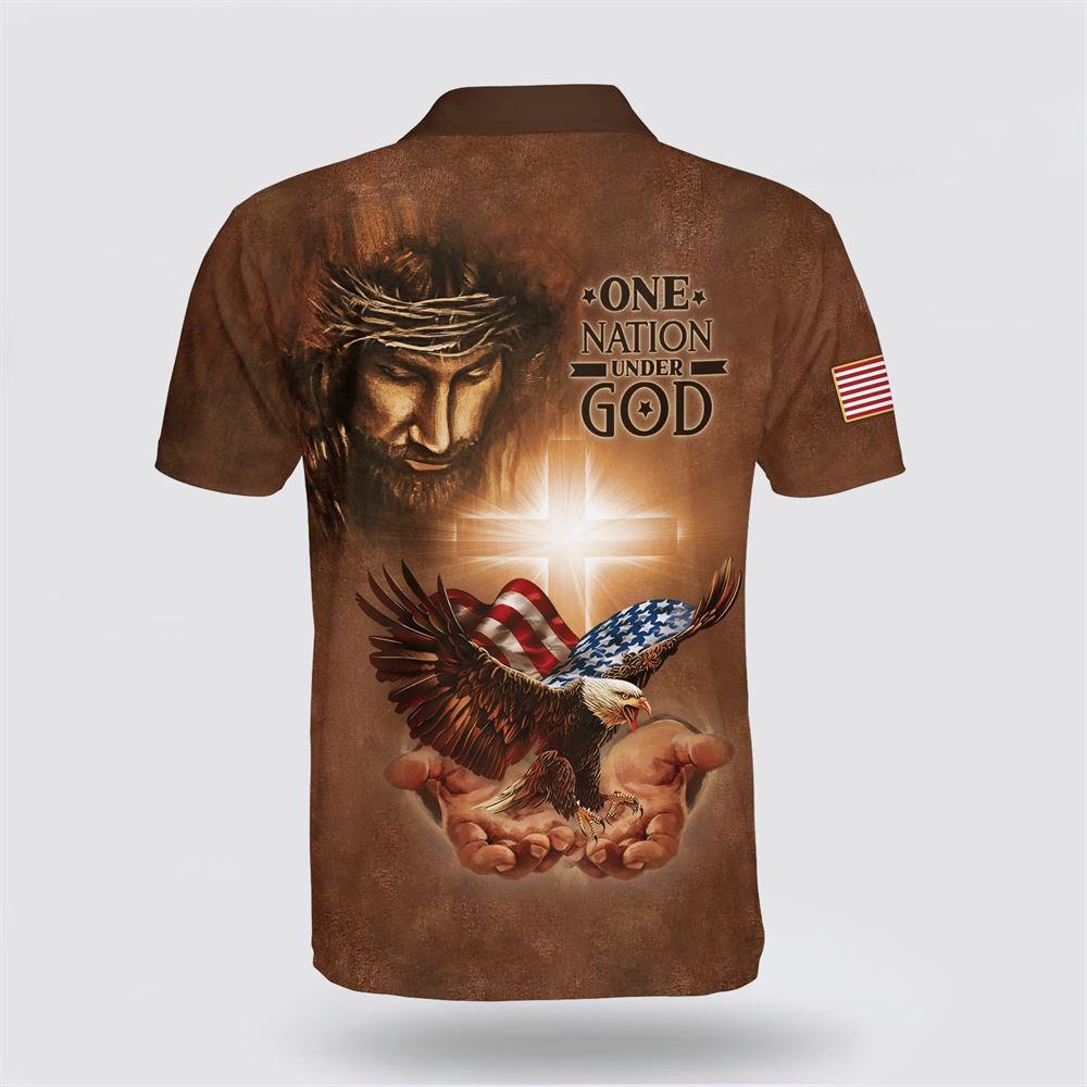 Jesus American One Nation Under God Polo Shirt – Gifts For Christian Families