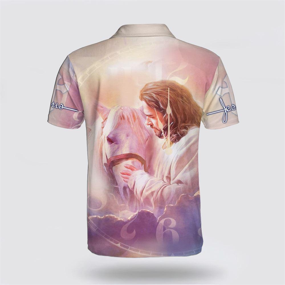 Jesus And Horse Polo Shirt – Gifts For Christian Families
