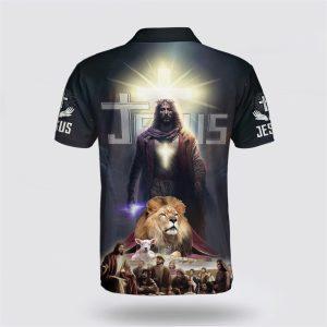 Jesus And Lamb Lion Polo Shirt Gifts For Christian Families 2 b1ovba.jpg