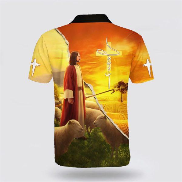 Jesus And Lamb Polo Shirt – Gifts For Christian Families