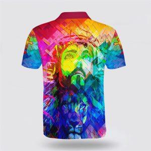 Jesus And Lion Polo Shirt Gifts For Christian Families 2 wn6rs5.jpg
