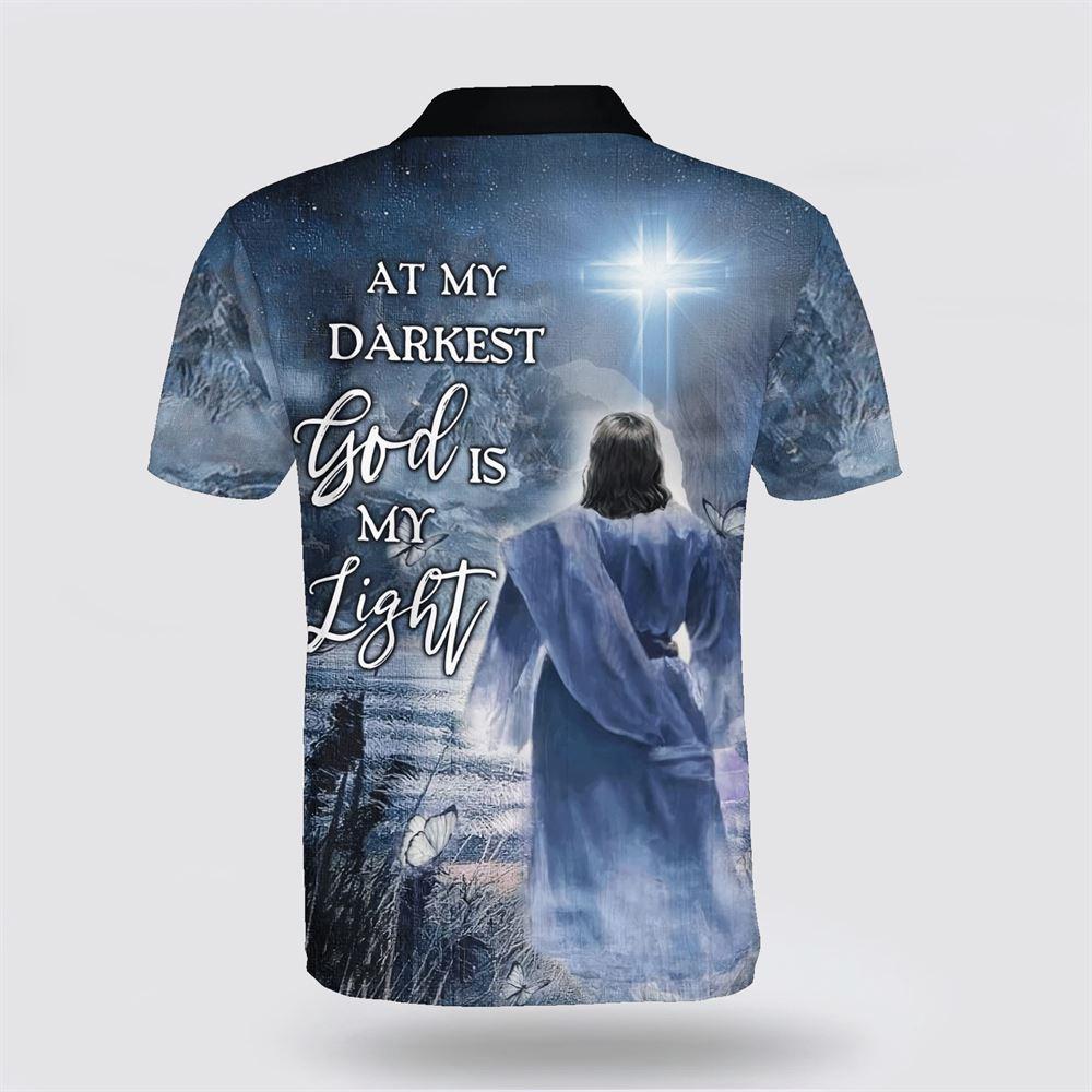 Jesus At My Darkest God Is My Light Polo Shirt – Gifts For Christian Families