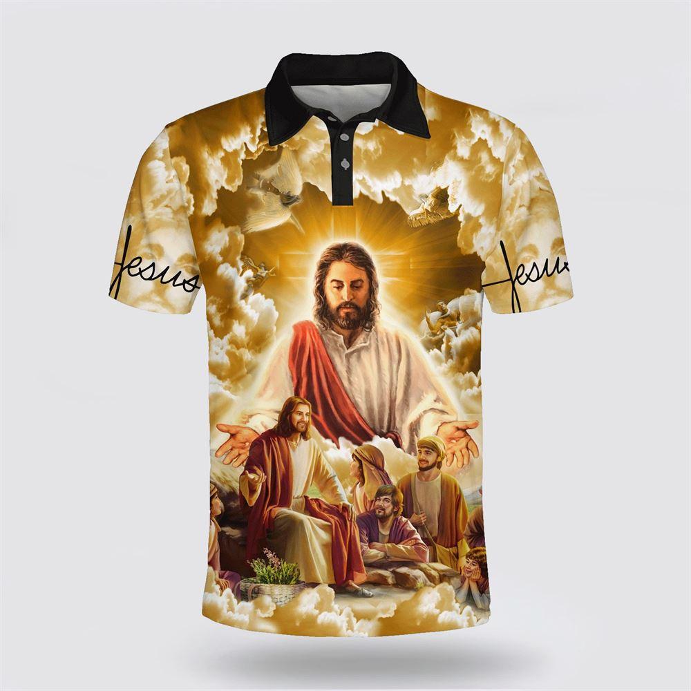 Jesus Christ And His Disciples Polo Shirt – Gifts For Christian Families