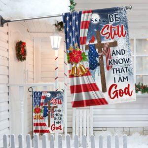 Jesus Christ Cross Christmas Flag Be Still &amp Know That I Am God Flag 2