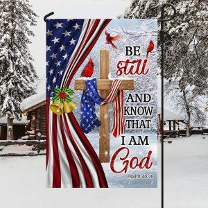 Jesus Christ Cross Flag Be Still And Know That I Am God Christmas Flag – Christmas Flag Outdoor Decoration