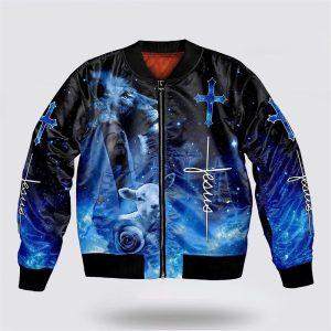 Jesus Christ Lion And Lamb Bomber Jacket Gifts For Jesus Lovers 2 laxuc6.jpg