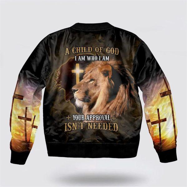 Jesus Christ Lion Cross A Child Of God Bomber Jacket – Gifts For Jesus Lovers